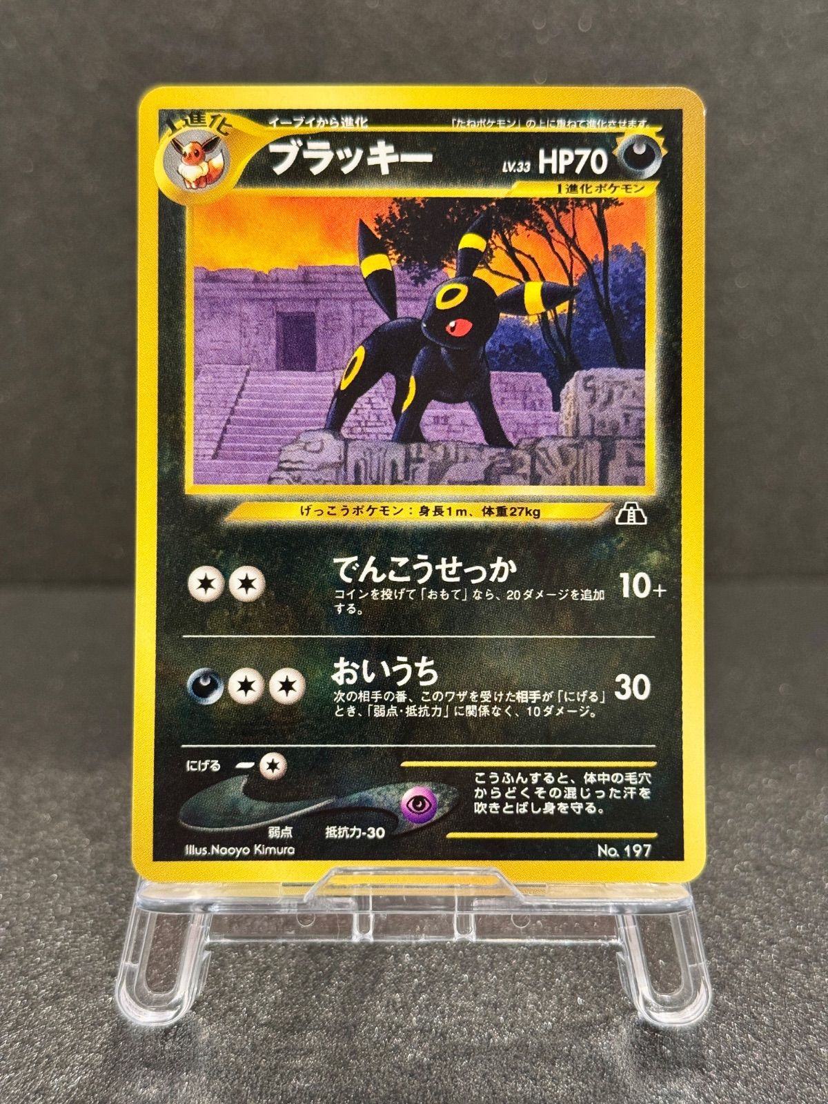 旧裏】 ブラッキー LV.33 旧裏面 No.197 プレミアムファイル2 ポケモン