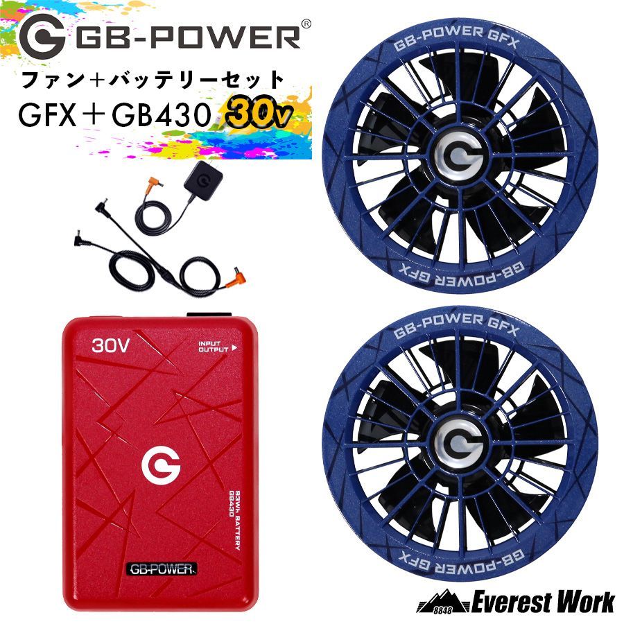12時まで即日発送】長信ジャパン レッド バッテリーファンセット 30V