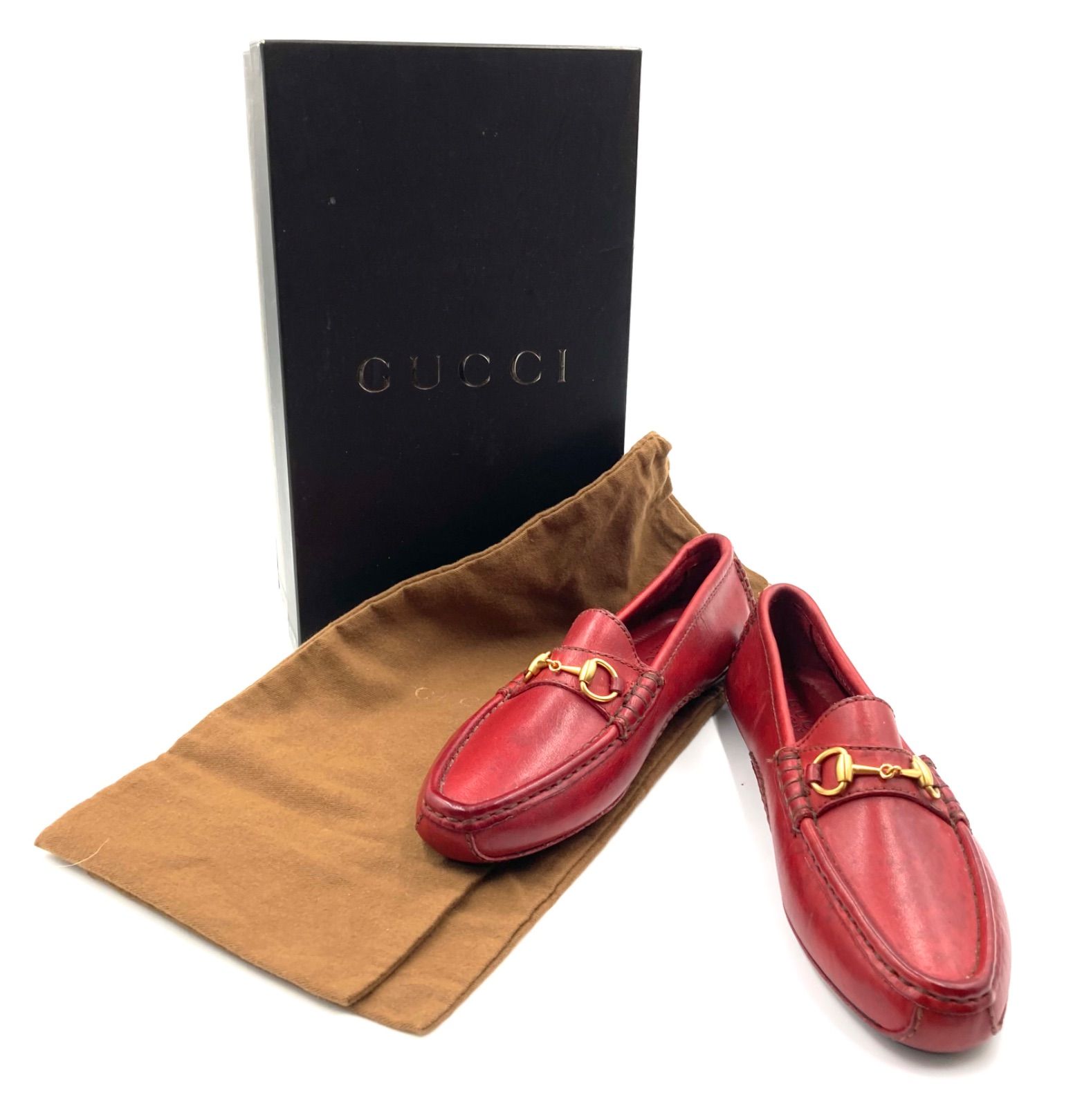 □極美品□GUCCI グッチ ホースビットローファー ドライビングシューズ