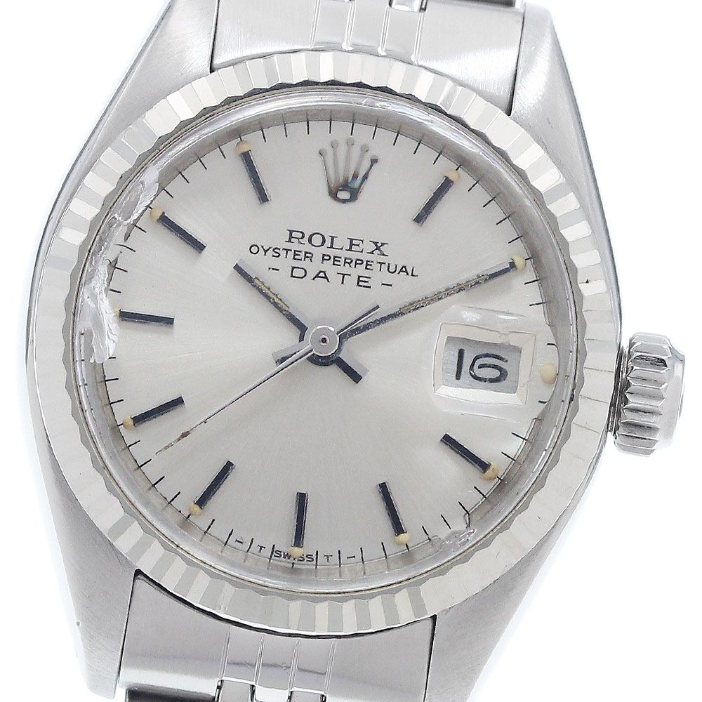 ロレックス ROLEX 6917 オイスター パーペチュアル デイト WGベゼル Cal.2030 自動巻き レディース 保証書付き_938025 ロレックス ROLEX 6917 オイスター パーペチュアル デイト WGベゼル