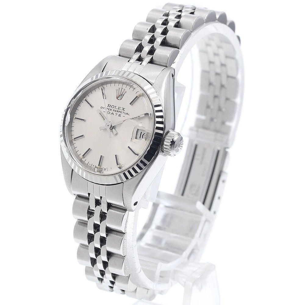 ロレックス ROLEX 6917 オイスター パーペチュアル デイト WGベゼル Cal.2030 自動巻き レディース 保証書付き_938025 ロレックス ROLEX 6917 オイスター パーペチュアル デイト WGベゼル