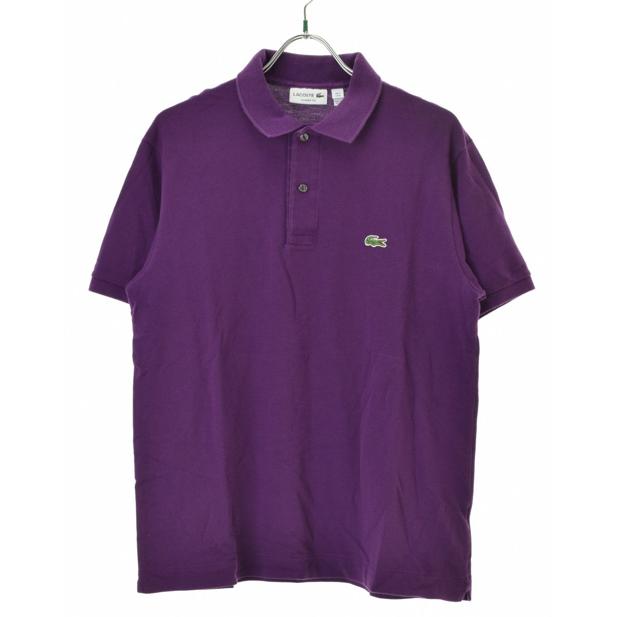 LACOSTE】CLASSIC FIT ワンポイント刺繍 鹿の子半袖ポロシャツ-安心の 