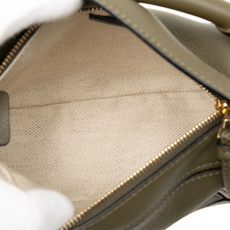 美品 ロエベ アナグラム パズルバッグ ミニ ハンドバッグ ショルダーバッグ 2WAY カーフ レディース LOEWE 【214-62469】 ロエベ アナグラム パズルバッグ ミニ ハンドバッグ ショルダーバッグ