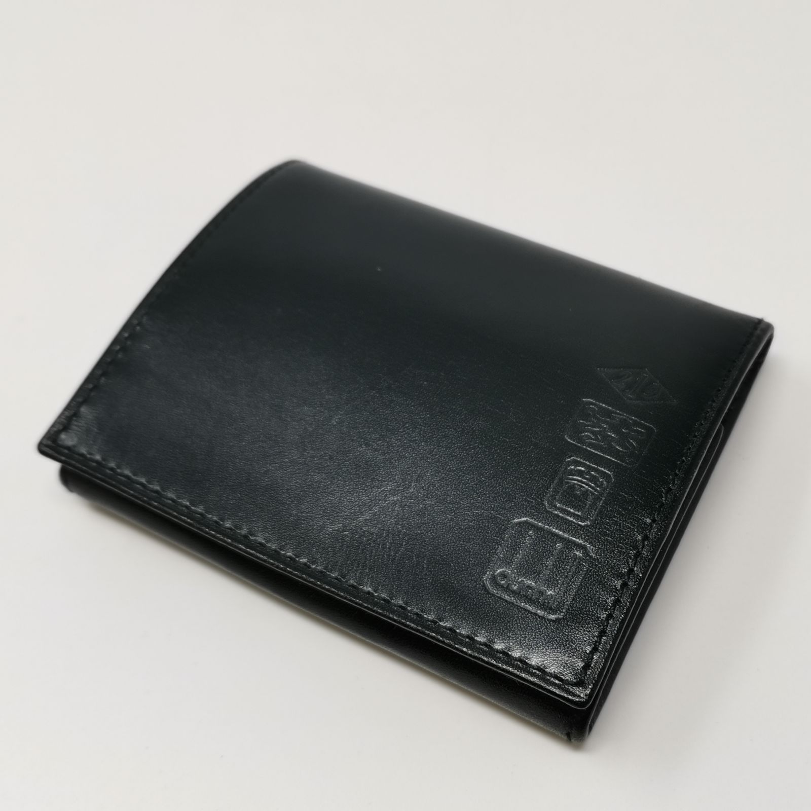 【美品】 ダンヒル レザー ケース ロゴプレート ブラック dunhill（ダンヒル） カードケース 「DUNHILL/ダンヒル」本革 ロゴ刻印
