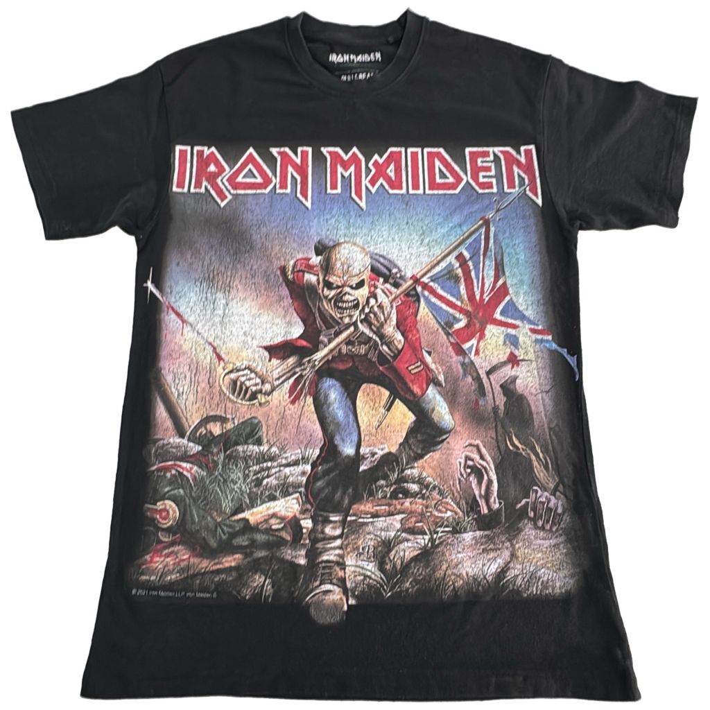 IRON MAIDEN アイアン・メイデン 半袖Tシャツ バンド ブラック(メンズ