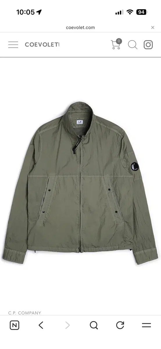 C.P. COMPANY シーピーカンパニー TAYLON L ガーメントダイング レンズ