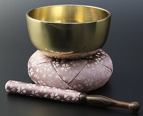 【送料無料】京仏壇はやし モダン仏具 日和 (ひより) りんセット フッ素加工 2.5寸 ／ 薄紫