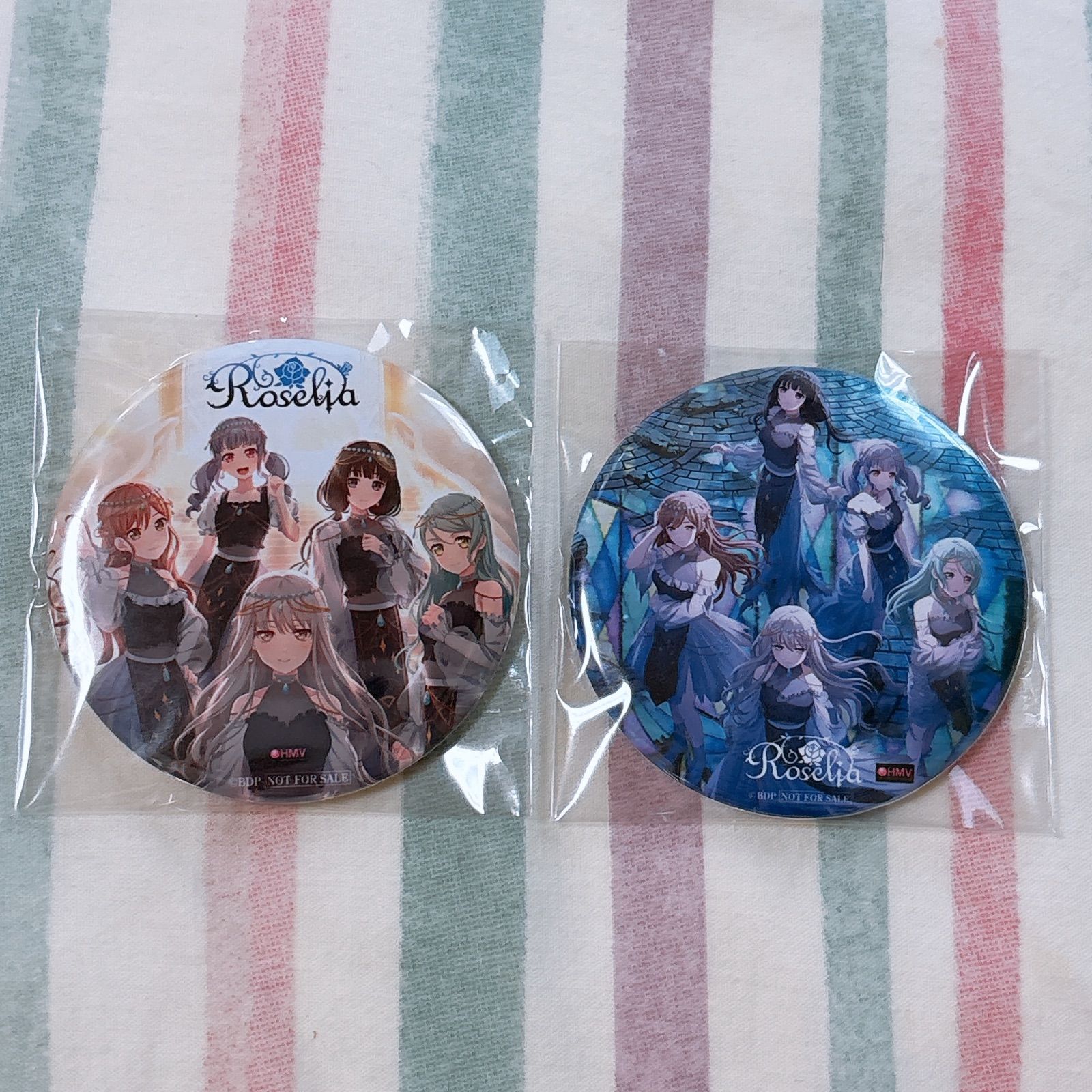 バンドリ Roselia CD特典 缶バッジ HMV 2種セット Dazzle the Destiny 