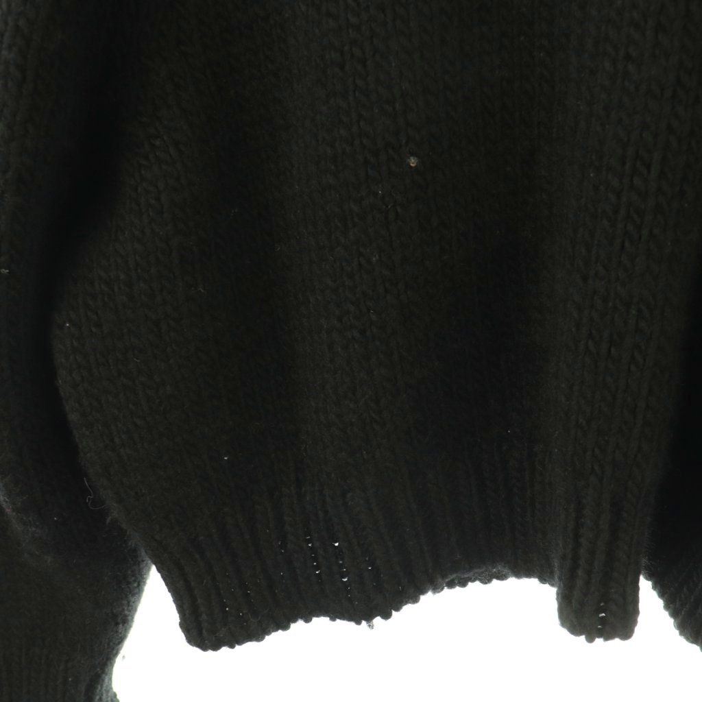ラドロー 24AW ウールローゲージニットカーディガン Vネック ブラック LUDLOW - ラドロー 24AW ウールローゲージニットカーディガン Vネック