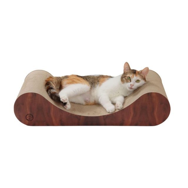 【送料無料】猫壱 バリバリベッド L カール ダークブラウン