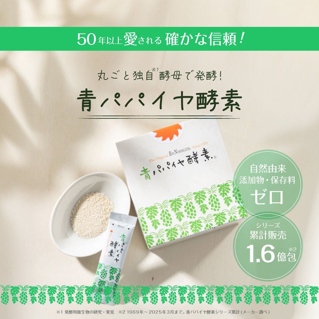 【公式】青パパイヤ酵素 顆粒タイプ 60包入り×1袋 送料無料 【公式】青パパイヤ酵素 顆粒タイプ 60包入り×1袋 送料無料