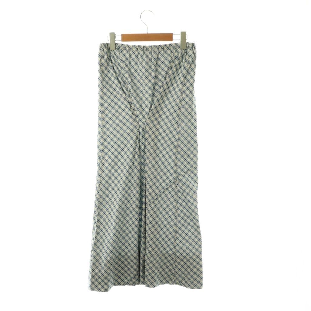 ベースレンジ BASERANGE 26SS LARVA SKIRT チェックマキシスカート