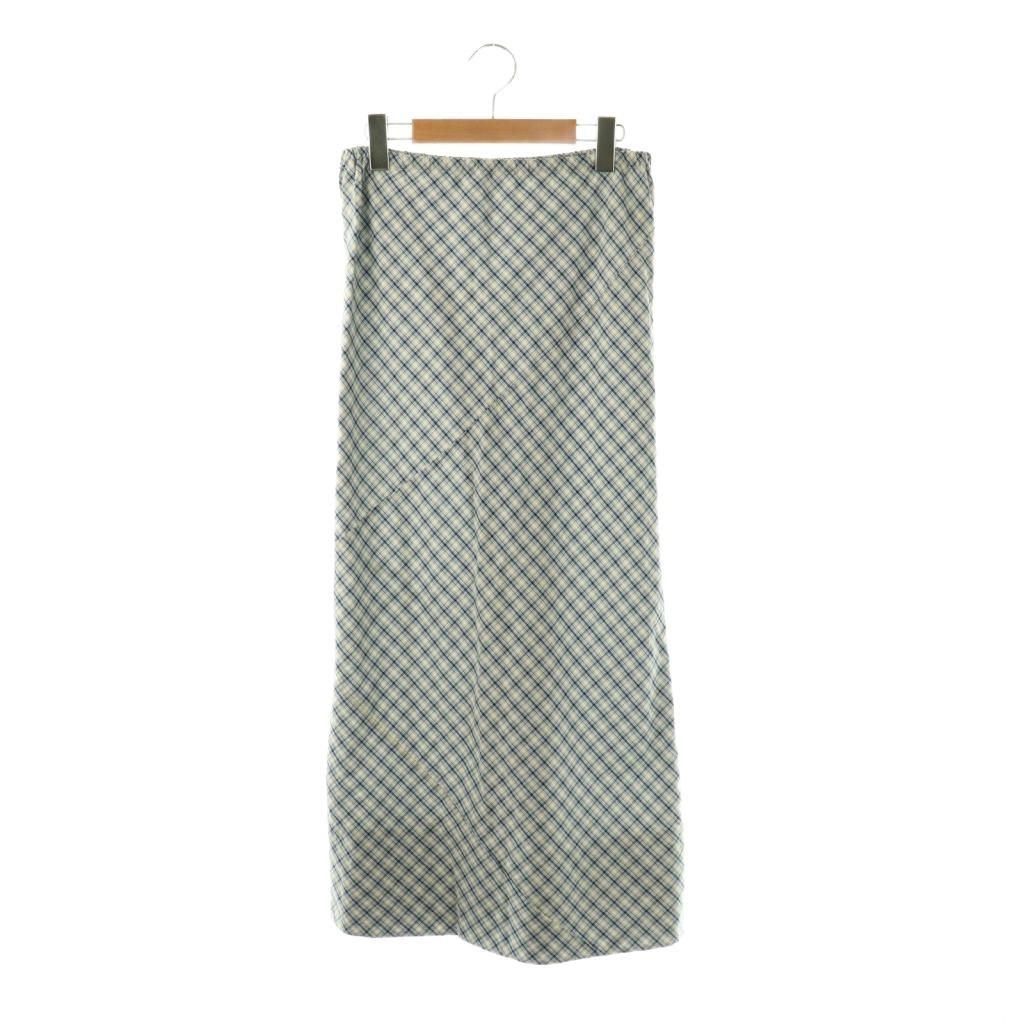 ベースレンジ BASERANGE 26SS LARVA SKIRT チェックマキシスカート