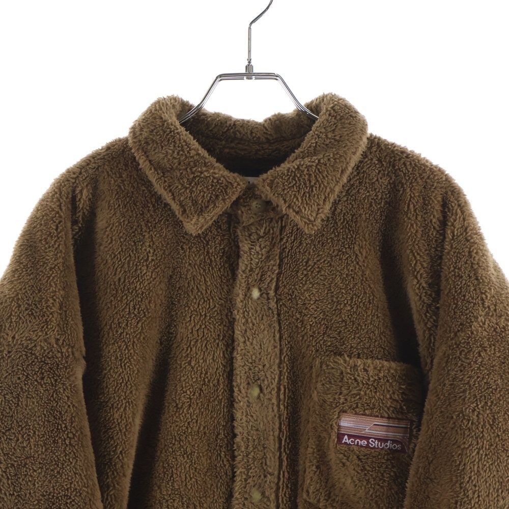 Acne Studios アクネ ストゥディオズ Otito Soft Teddy Jacket B90656 テディ フーリース ボアジャケット ブラウン Acne Studios (アクネ ストゥディオズ) Otito Soft Teddy Jacket