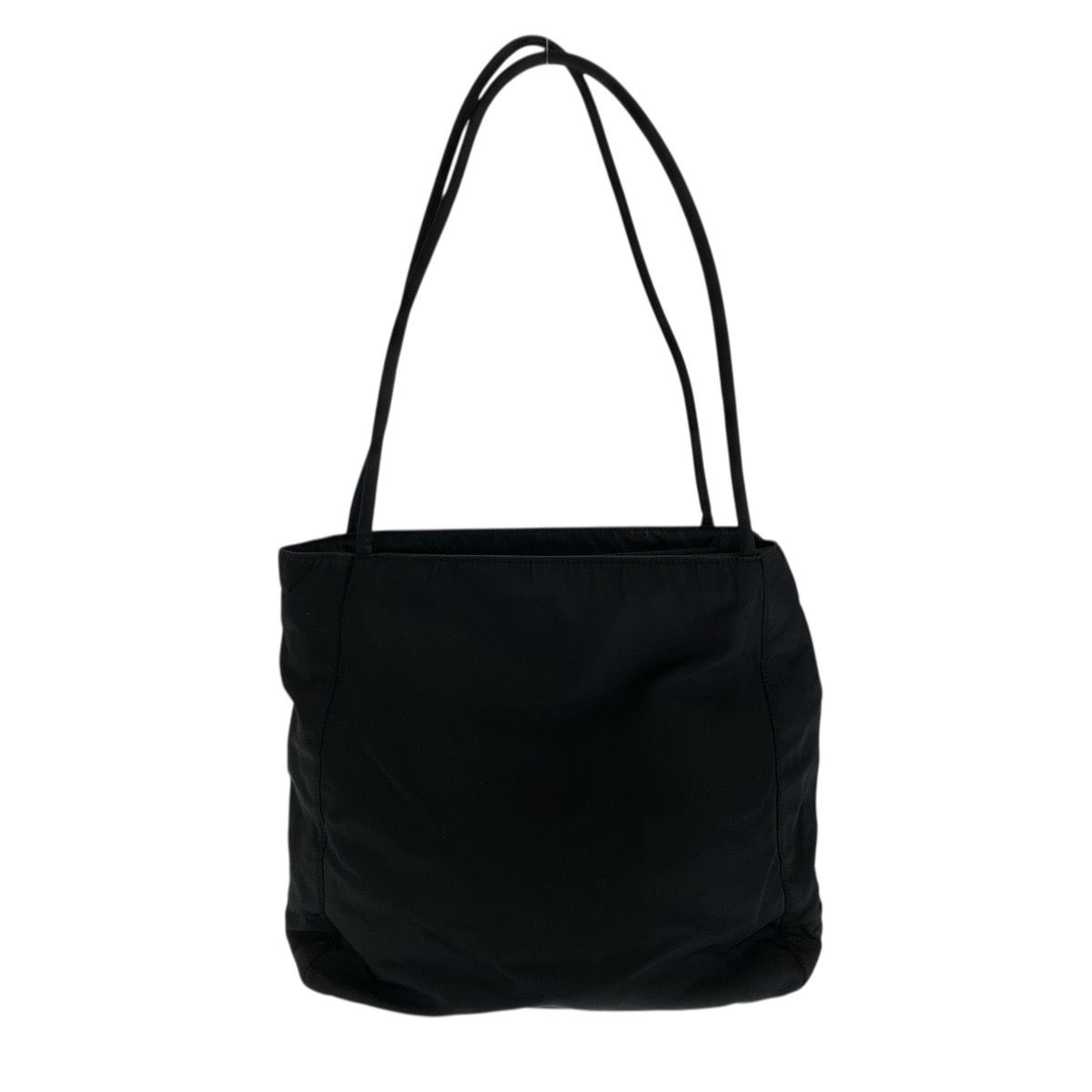 美品 PRADA プラダ テスート 三角ロゴプレート ブラック 黒 ナイロン