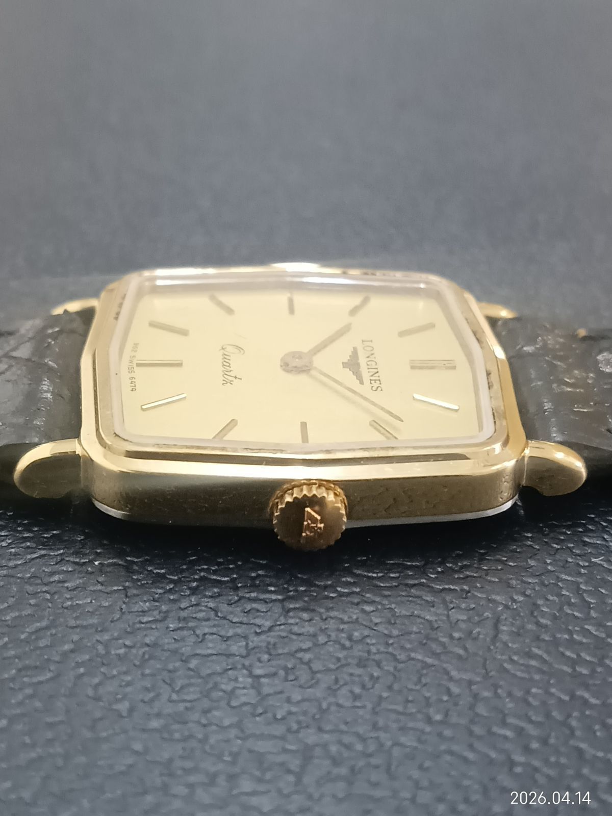 LONGINES 962 6474 レディース クォーツ ゴールド 革ベルト ロンジン