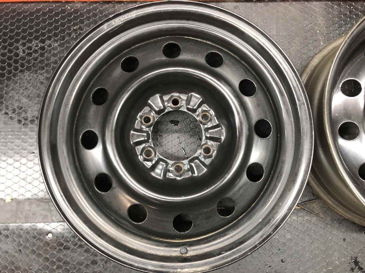 三菱 パジェロ V16 純正スチールホイール 18インチ 6J6HPCD139.7±0 自衛隊 73式 ハイエース流用可　(SHI042) 三菱 パジェロ V16 純正スチールホイール 18インチ 6J6HPCD139.7±0