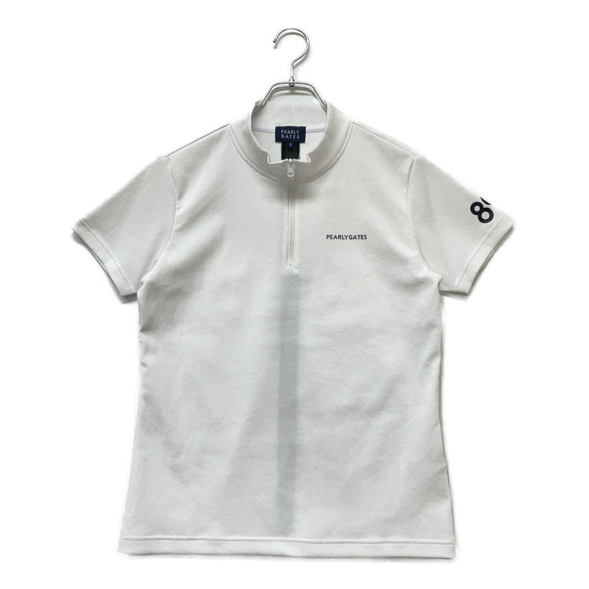 PEARLY GATES 半袖Tシャツ 白 サイズ2レディースL相当 新品 ゴルフ レディース パーリーゲイツ PEARLY GATES 半袖シャツ 2(L) 白