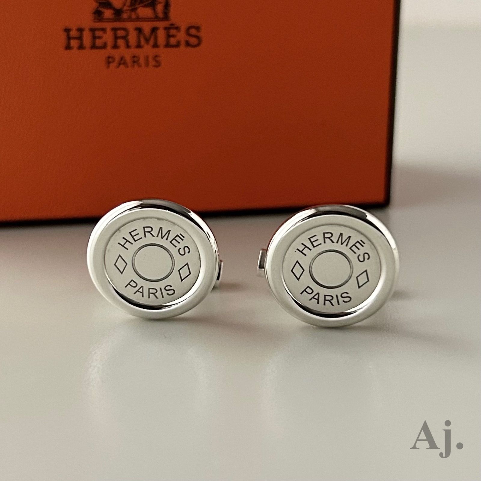 使用感有】 エルメス セリエ カフス カフリンクス 925 HERMES - メルカリ