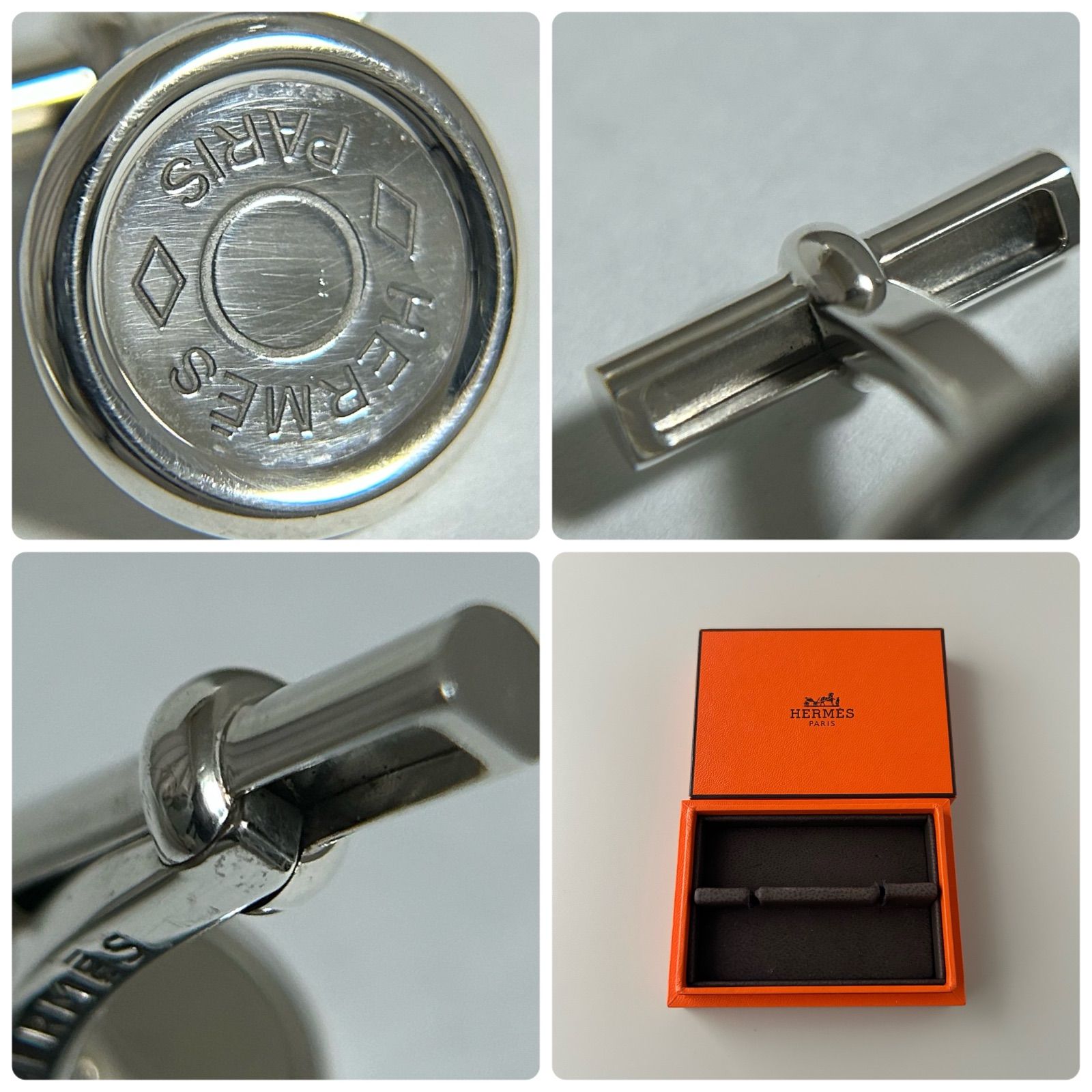 使用感有】 エルメス セリエ カフス カフリンクス 925 HERMES - メルカリ