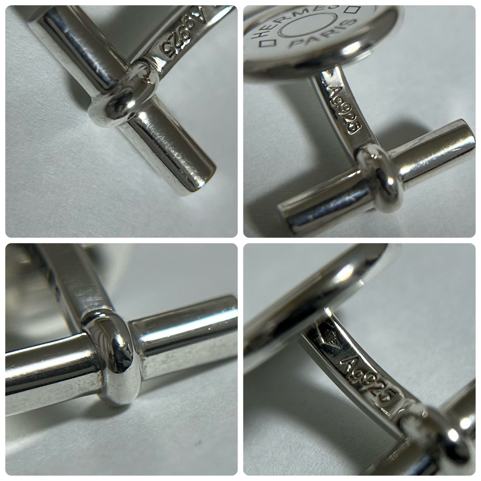 使用感有】 エルメス セリエ カフス カフリンクス 925 HERMES - メルカリ
