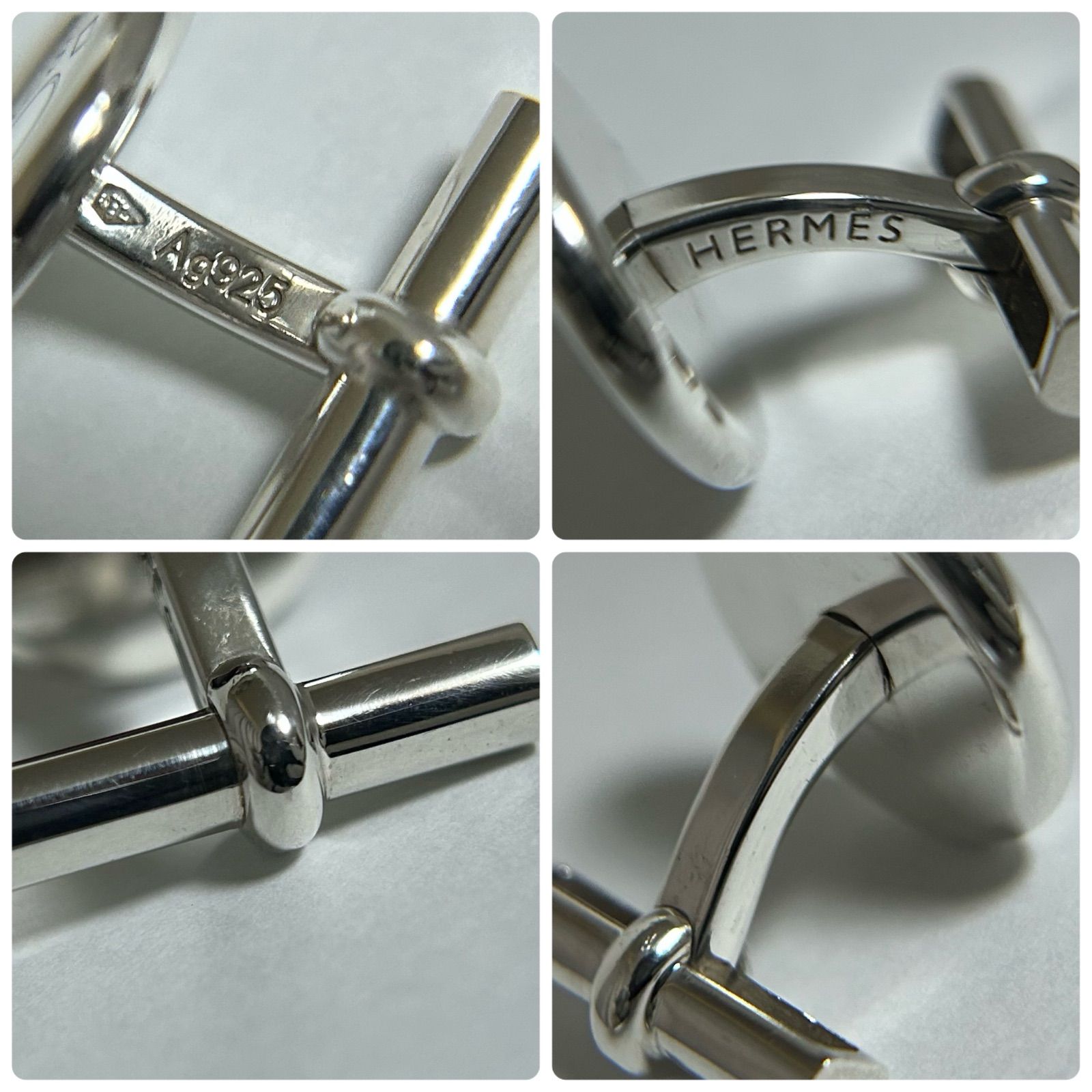 使用感有】 エルメス セリエ カフス カフリンクス 925 HERMES - メルカリ