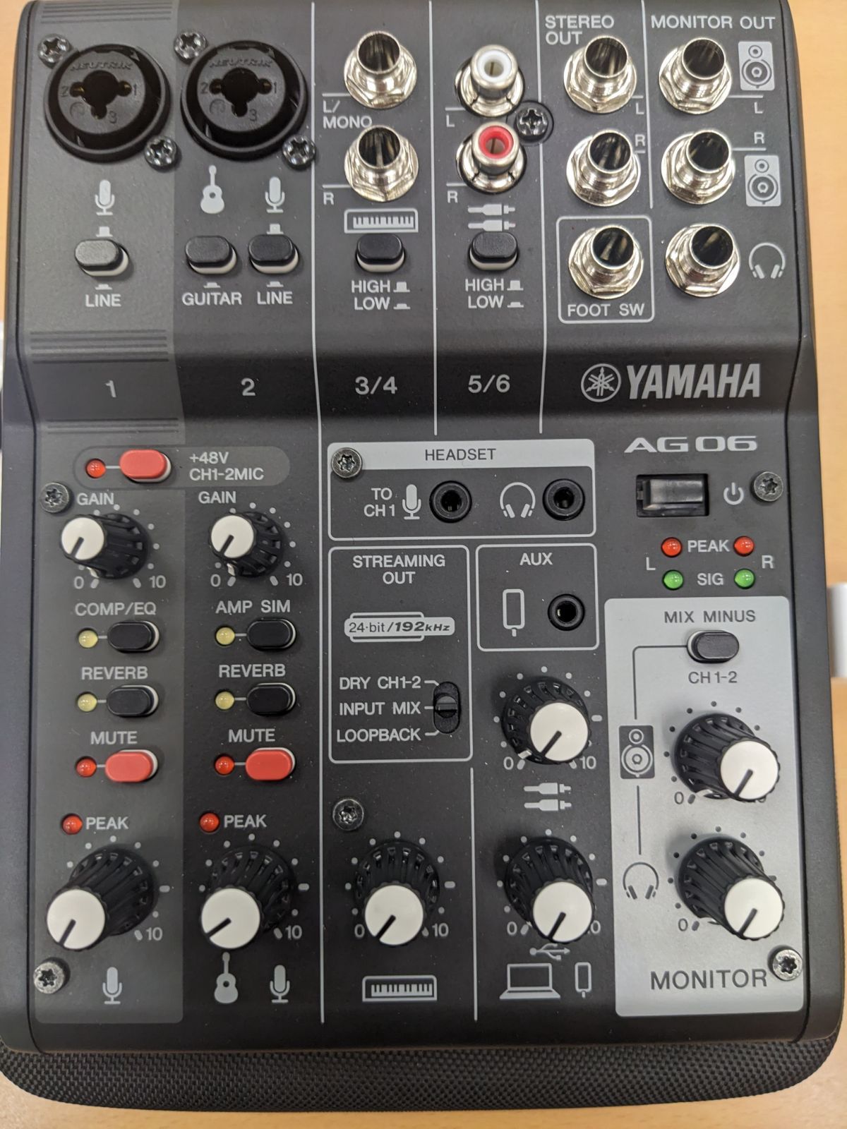 YAMAHA AG06 アナログミキサー Amazon.com: Yamaha AG06MK2 Black 6-Channel Live Streaming Loopback