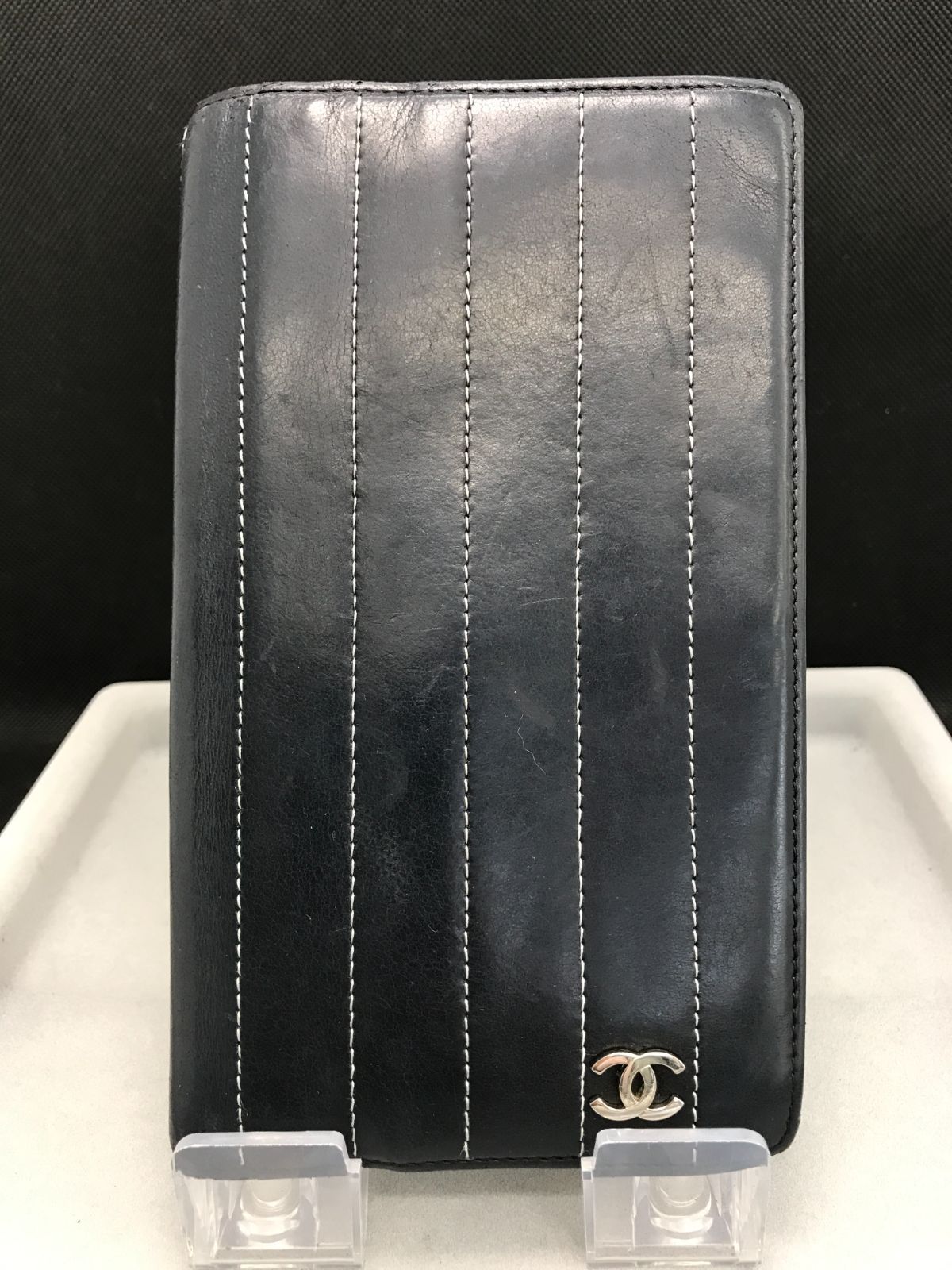 希少 CHANEL シャネル 長財布 マドモアゼル ココマーク ブラック系 