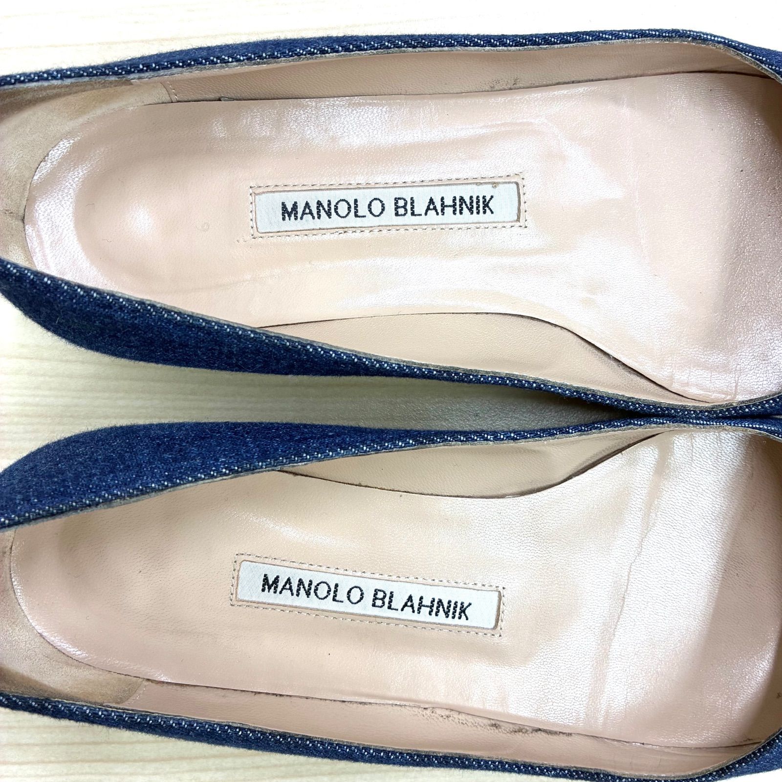限定完売モデル MANOLO BLAHNIK マノロブラニク デニム HANGISI