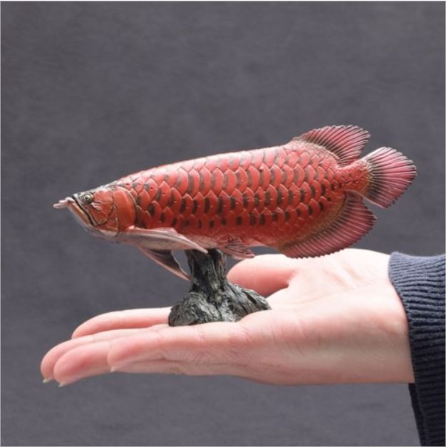 アジアアロワナ フィギュア ソフトモデルフィギュア 紅龍 古代魚 玩具