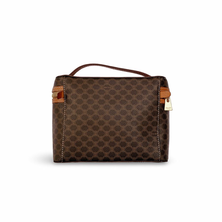 CELINE セリーヌ トリオンフ マカダム柄 バニティバッグ 化粧ポーチ