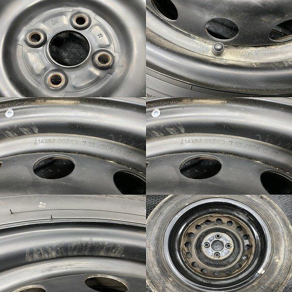 タイヤ走行短め【GY EG02 165/70R14】夏タイヤ【スチールホイール 14インチ 5J4hPCD100】ハブ径54mm 25年製 ヴィッツ ラウム等　(STD236) タイヤ走行短め【GY EG02 165/70R14】夏タイヤ【スチールホイール 14