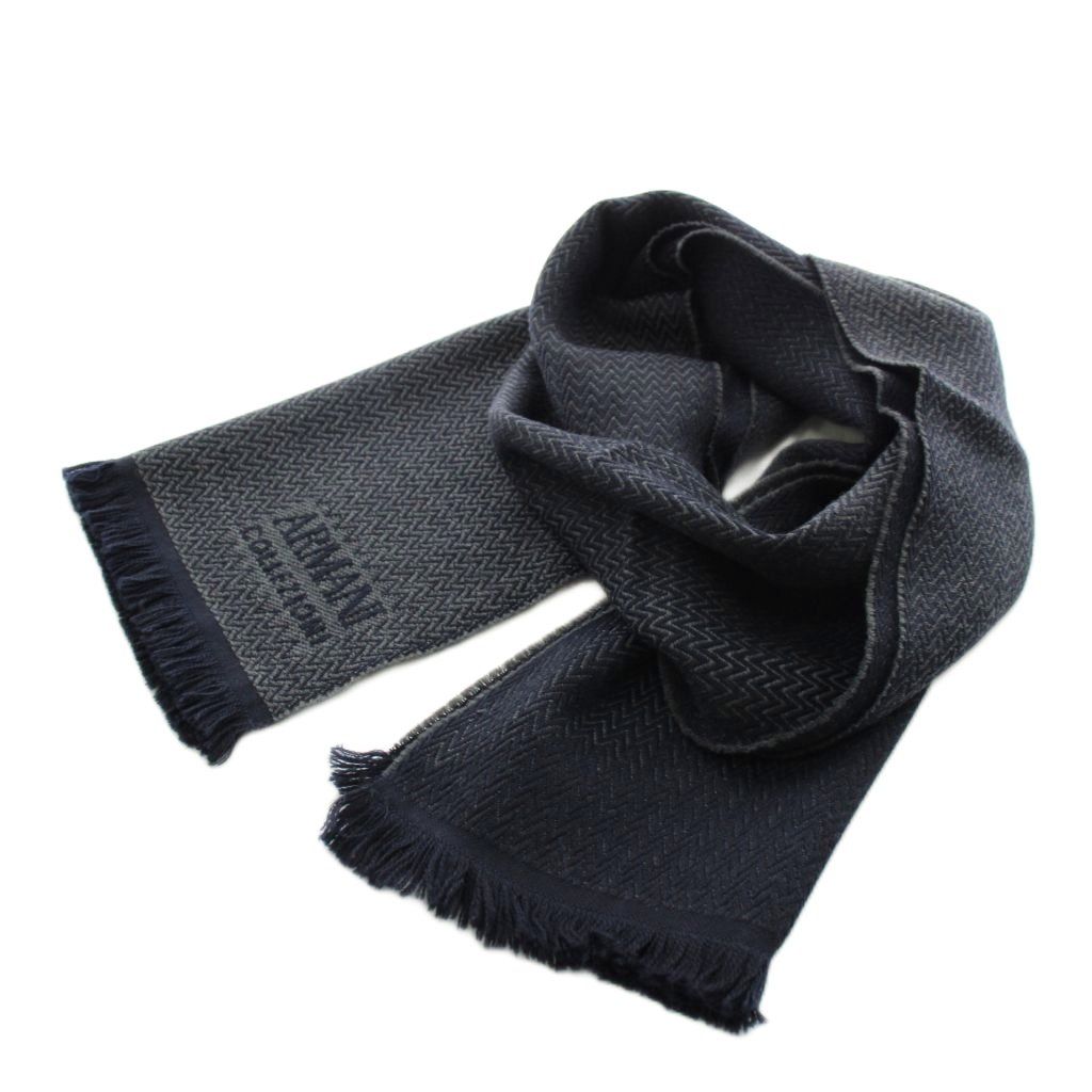 ARMANI COLLEZIONI リネン混 ネイビー スカート スーツ 48 ARMANI 