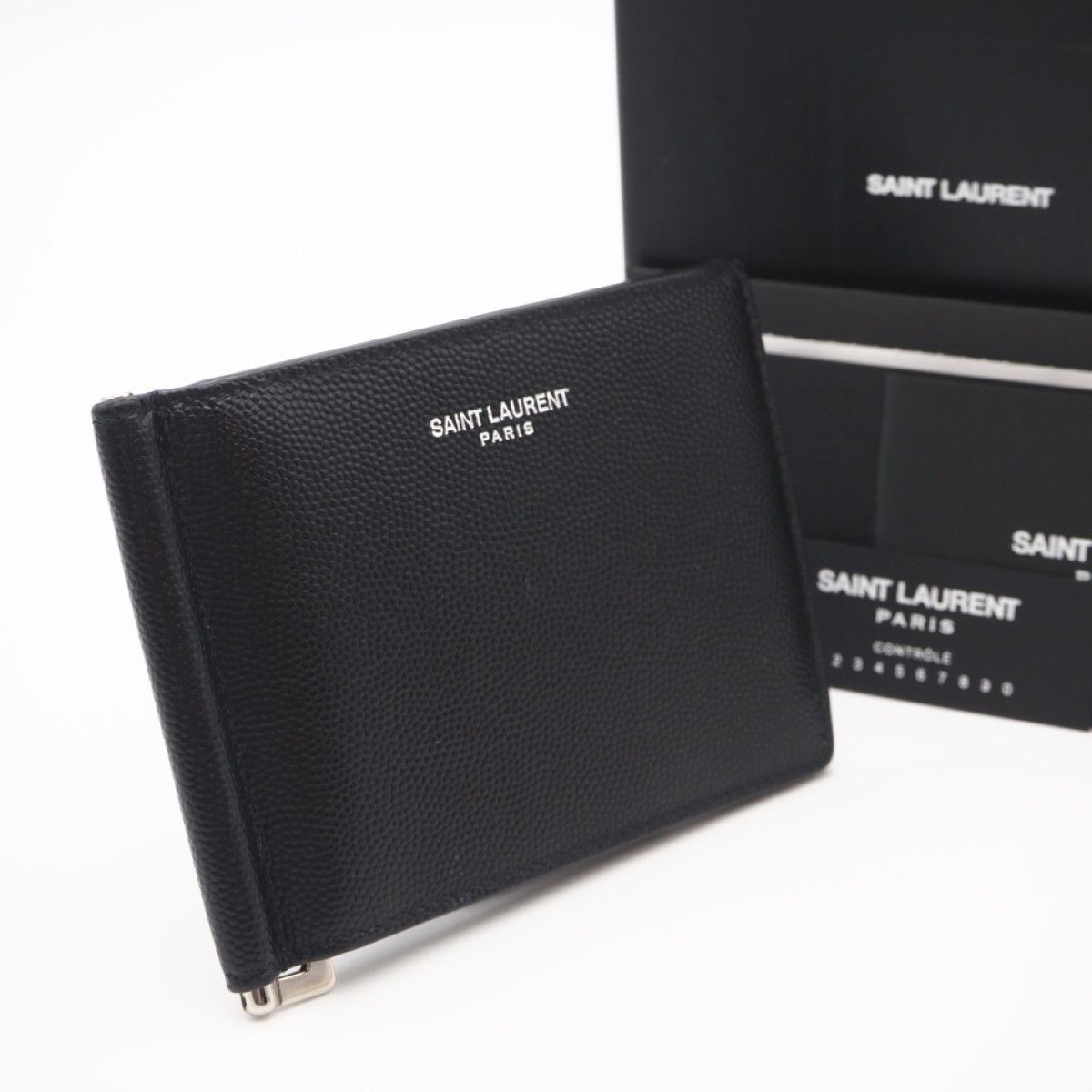 ☆3日以内返品可☆ 美品 SAINT LAURENT サンローラン ロゴ ビル 