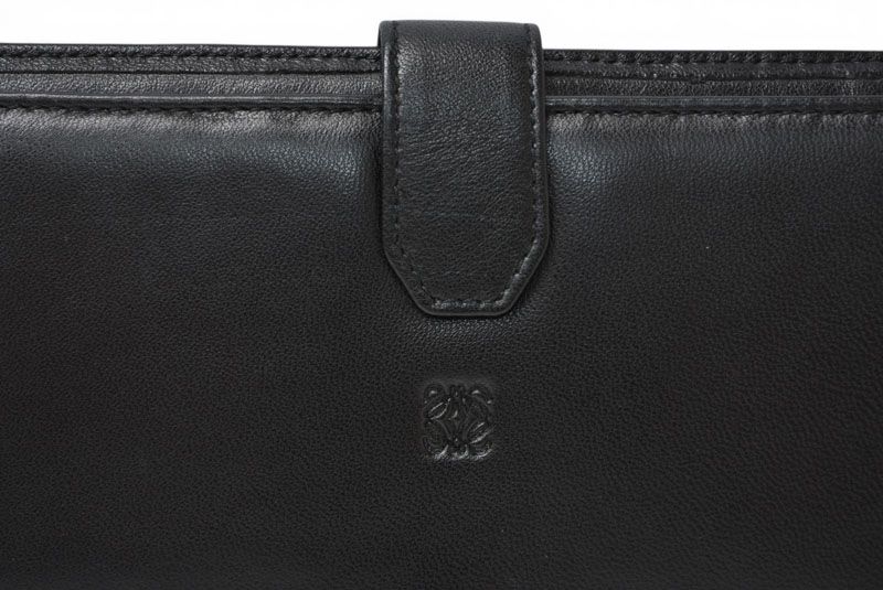 ロエベ 財布 LOEWE 長財布 アナグラム ナッパ/シープスキン ブラック【中古】 LOEWE（ロエベ） 財布 長財布 アナグラム ナッパ/シープスキン