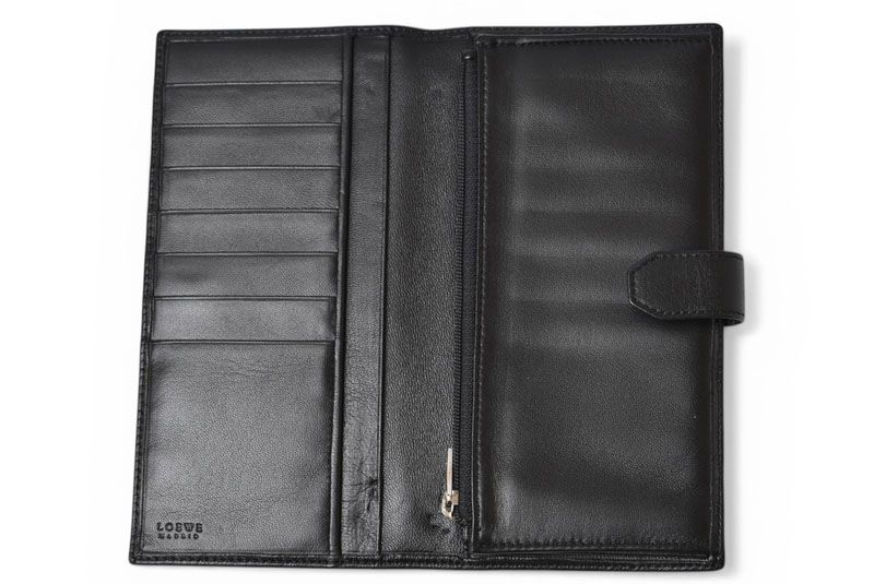 ロエベ 財布 LOEWE 長財布 アナグラム ナッパ/シープスキン ブラック
