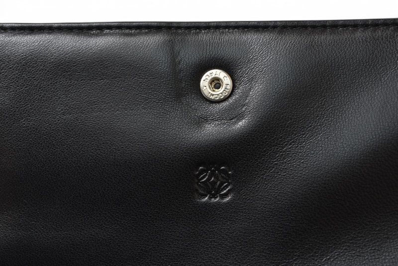 ロエベ 財布 LOEWE 長財布 アナグラム ナッパ/シープスキン ブラック