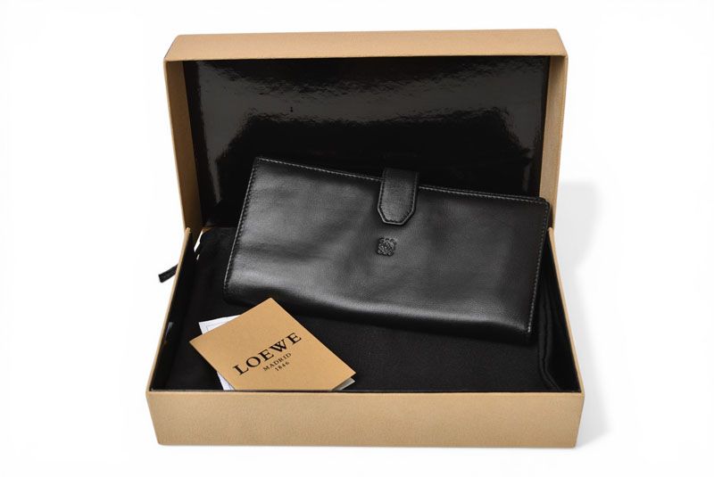 ロエベ 財布 LOEWE 長財布 アナグラム ナッパ/シープスキン ブラック