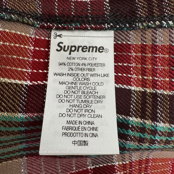 Supreme/シュプリーム【22SS】Metallic Plaid S/S Shirt/チェック 半袖