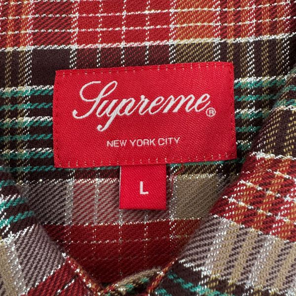 最終値下げ‼️ 22S/S Supreme 半袖チェックシャツ Supreme/シュプリーム【22SS】Metallic Plaid S/S Shirt/チェック 半袖