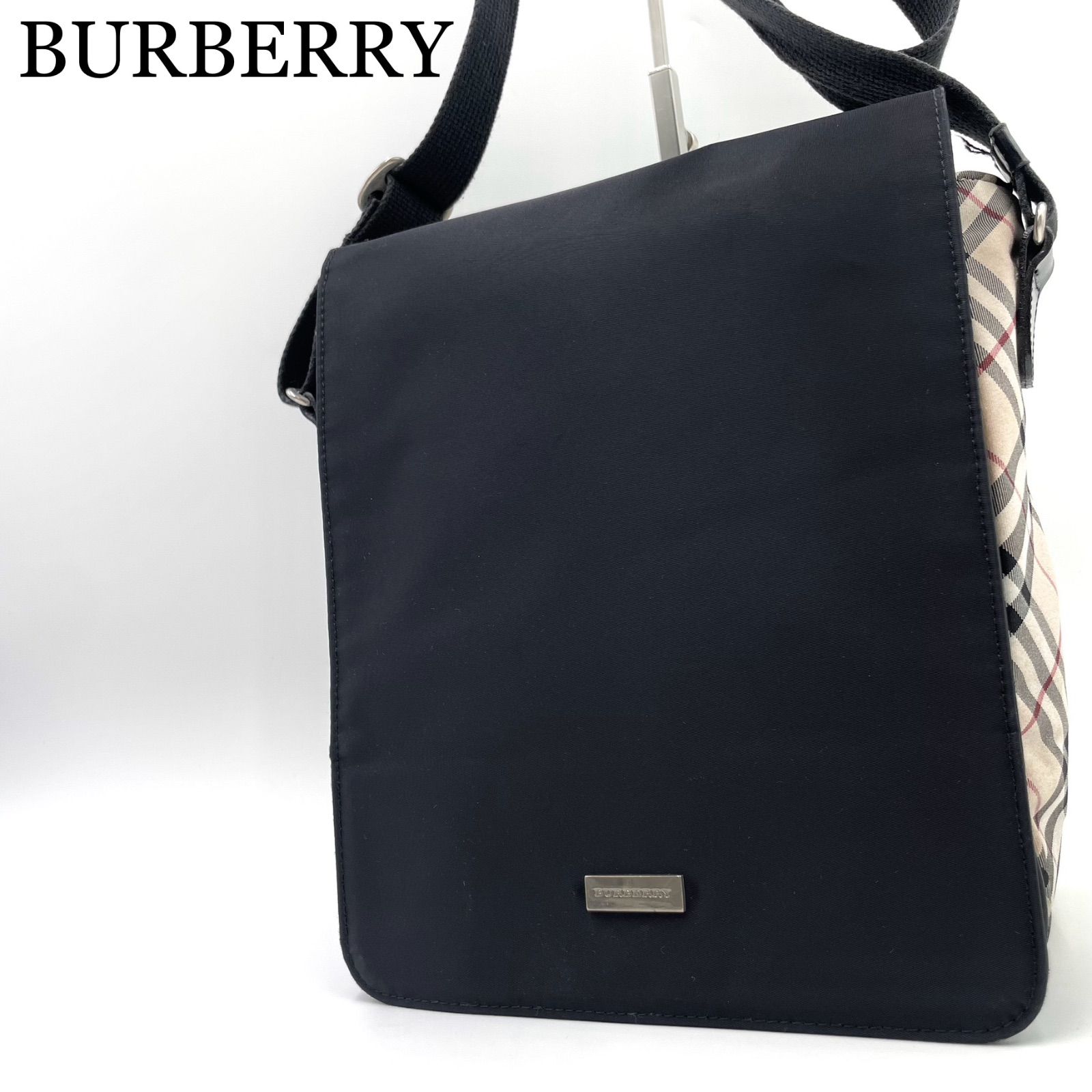 美品 バーバリー BURBERRY ショルダーバッグ ノバチェック クロス