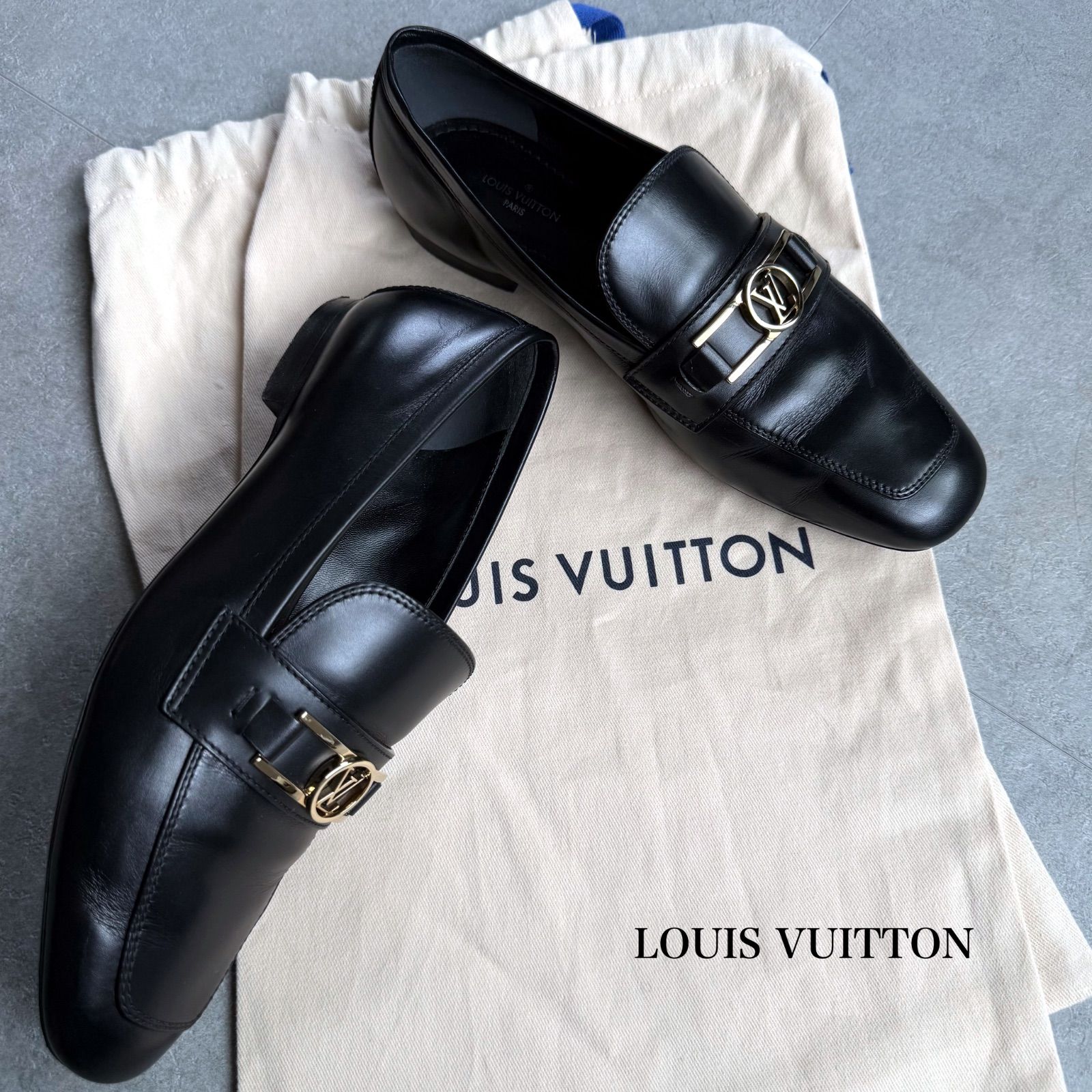 LOUIS VUITTON ルイヴィトン アッパーケースライン レザー LVロゴ 