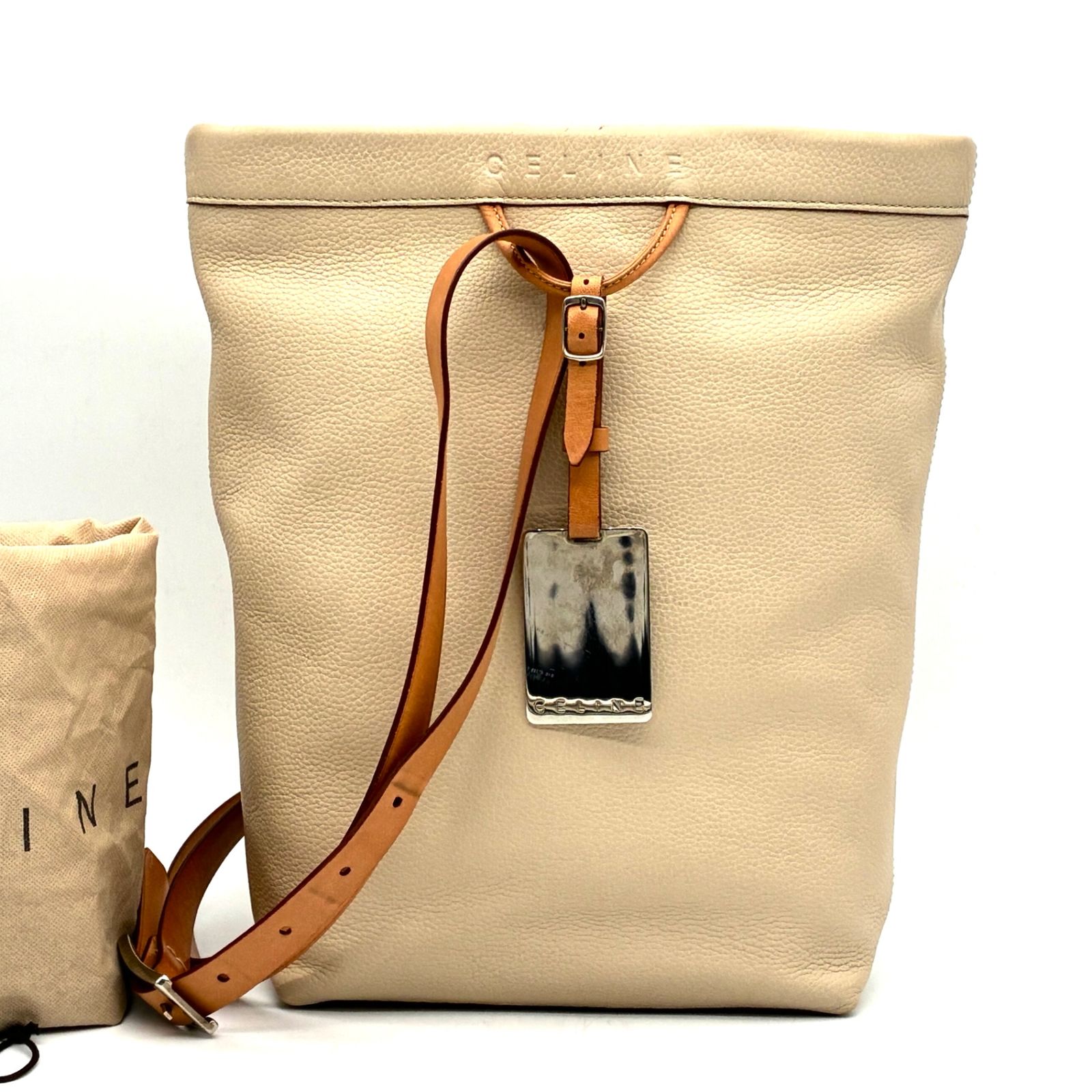 美品 CELINE セリーヌ サングル バケット ショルダーバッグ トート 