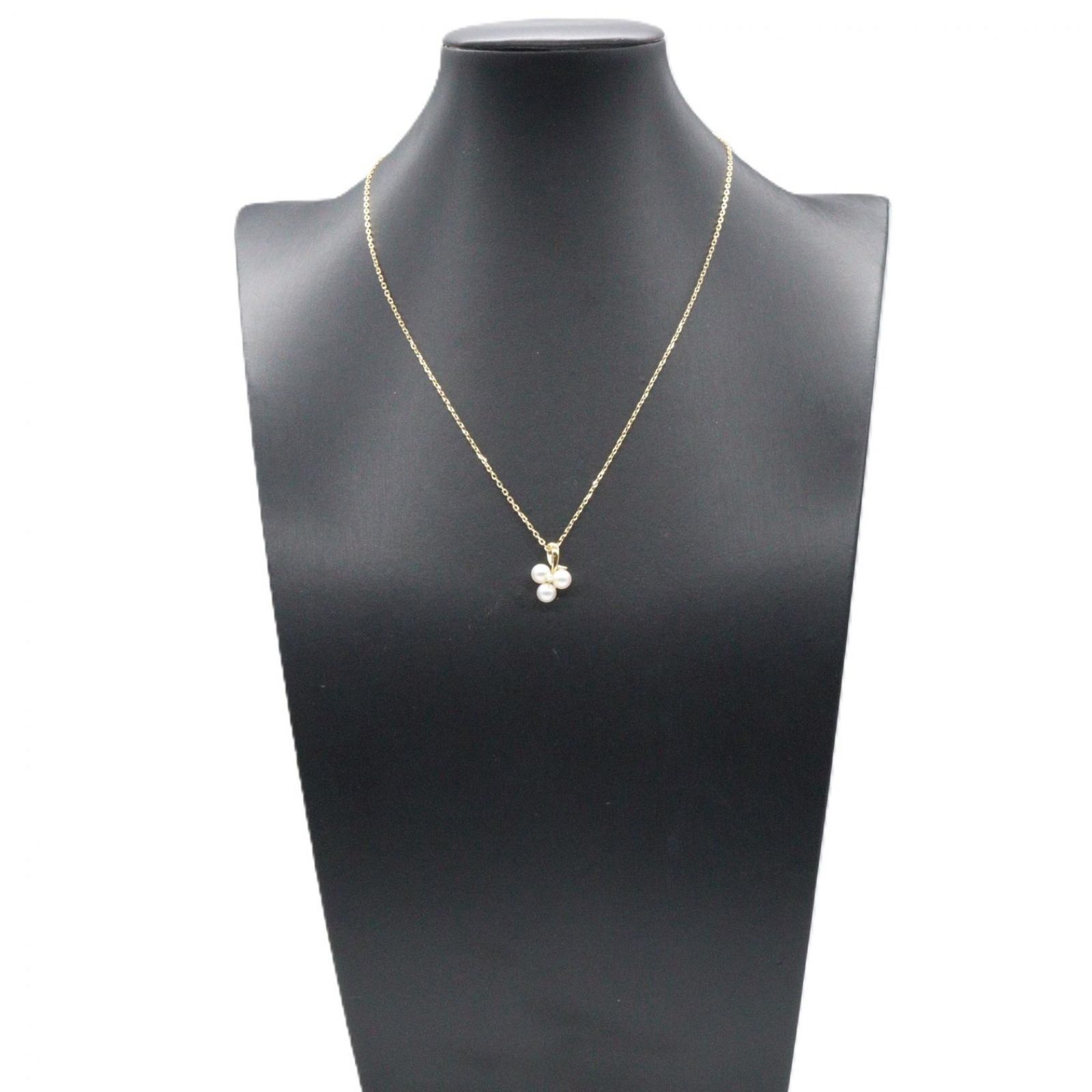 ミキモト MIKIMOTO ネックレス パール ダイヤ ネックレス 首回り39.5 