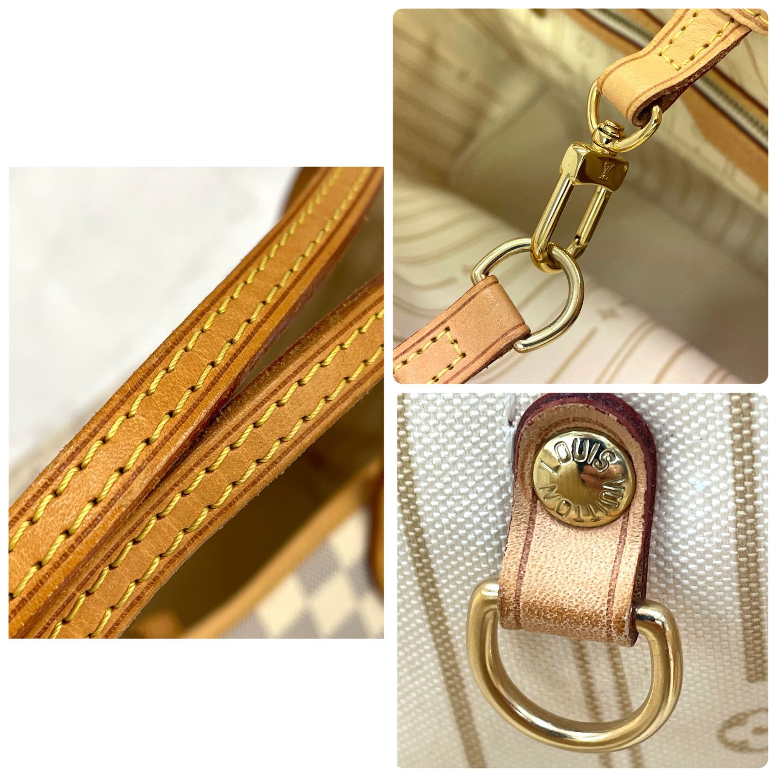 軽やかで上品】LOUIS VUITTON ルイヴィトン ダミエアズール ネヴァー 
