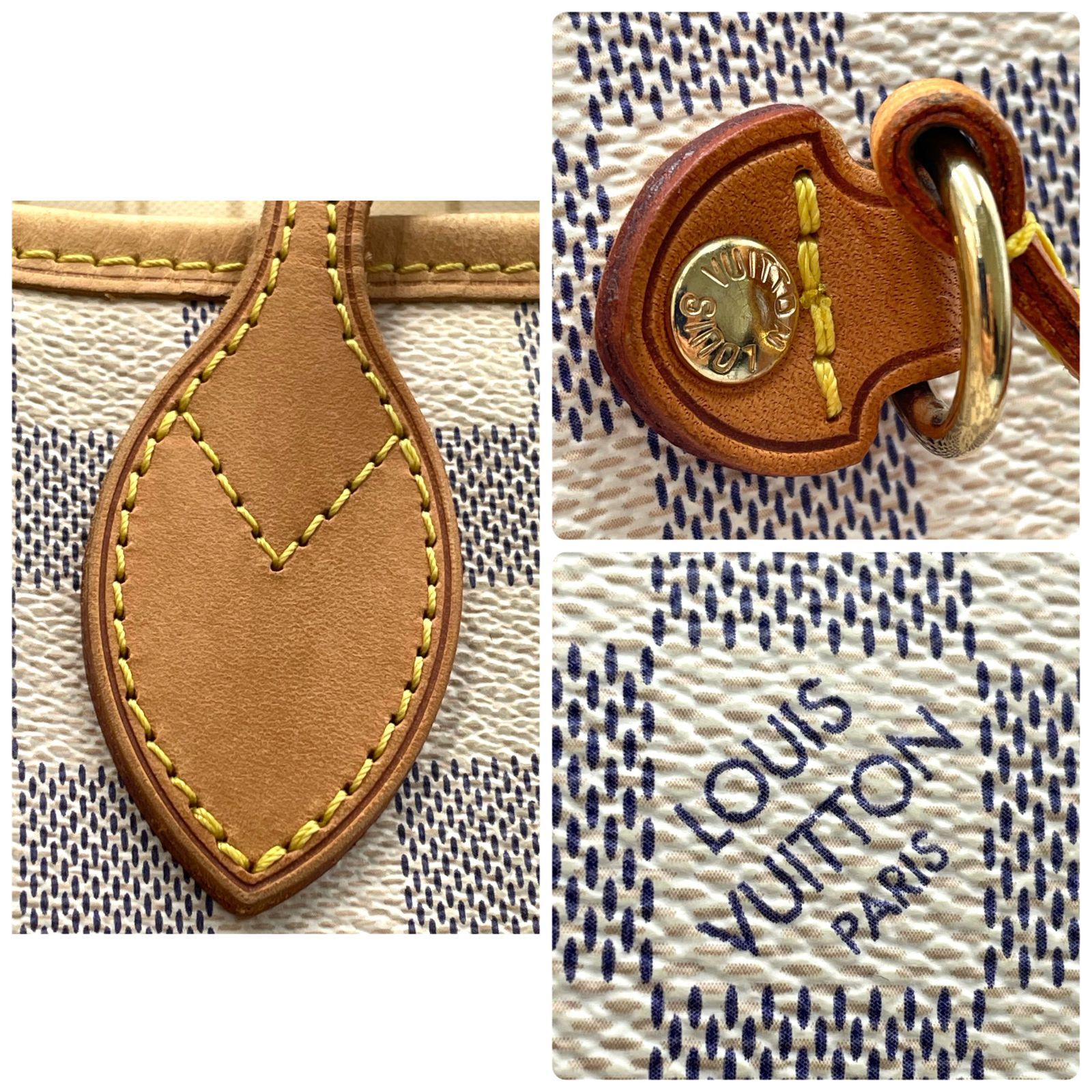軽やかで上品】LOUIS VUITTON ルイヴィトン ダミエアズール ネヴァー 