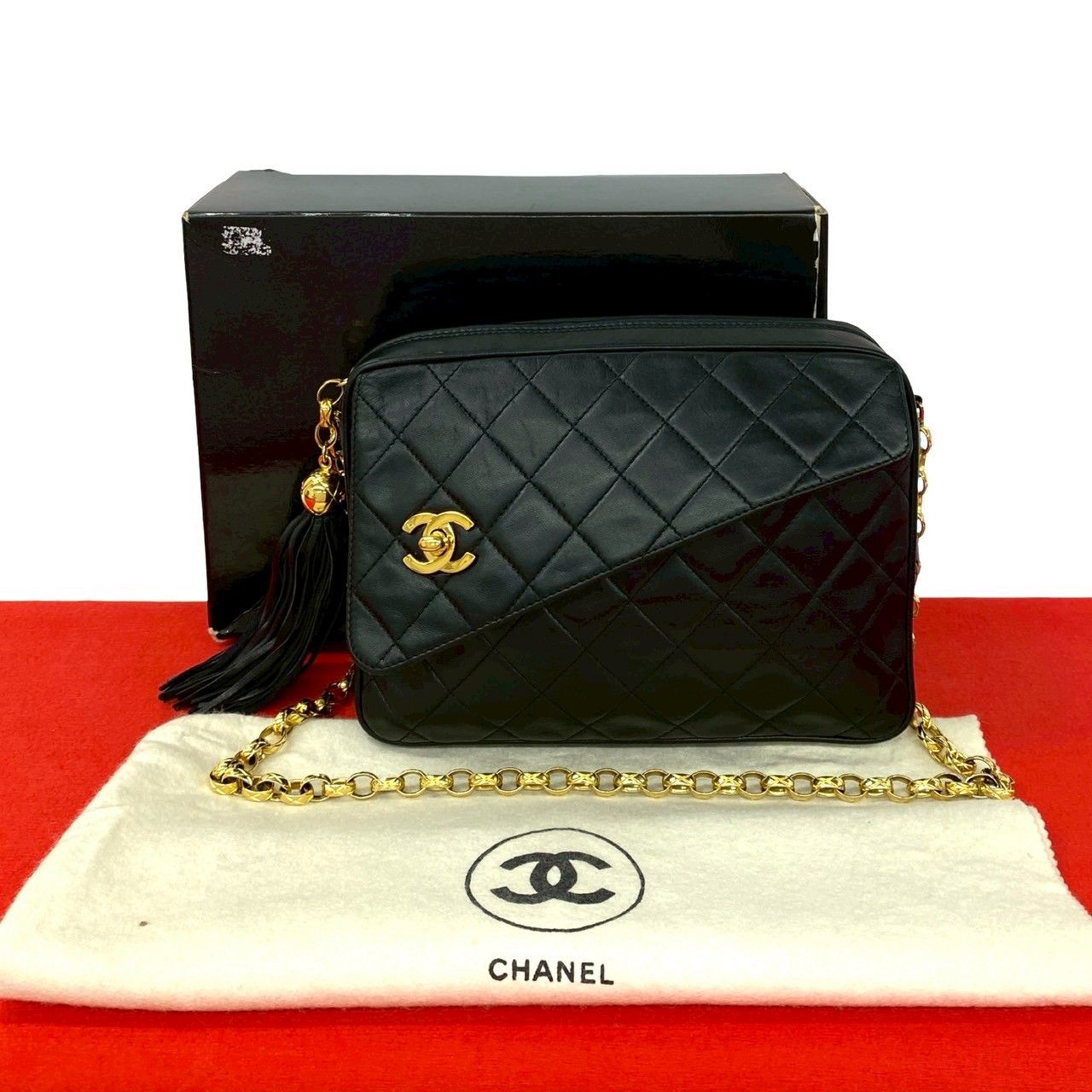 極 美品 箱 袋付き シール有 2番台 CHANEL シャネル マトラッセ ココ 