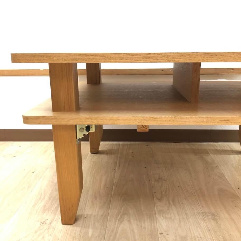 ss8512　折りたたみ ローテーブル ナチュラル 75×59cm マガジンラック付 長方形 折れ足 座卓 木製 スクエア 千趣会 リビングテーブル センターテーブル 中古 ss8512 【中古】 折りたたみ ローテーブル ナチュラル 75×59cm