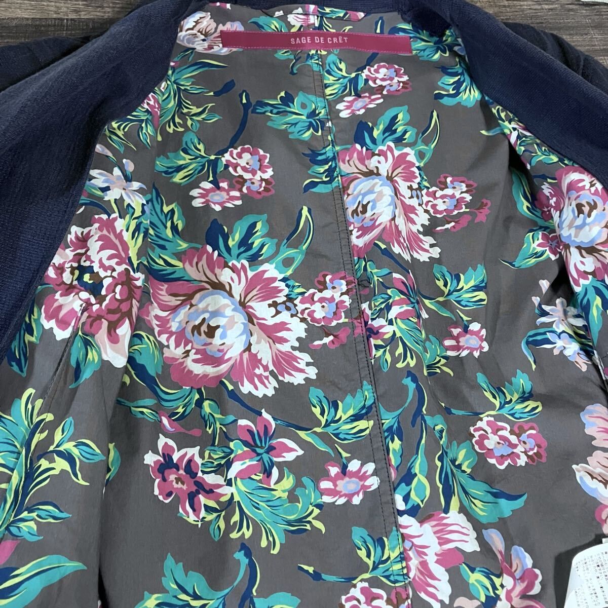 SAGE DE CRET サージュデクレ 別注 リネンレーヨン シャリ感 シワ加工 