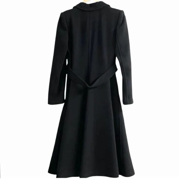ARMANI COLLEZIONI 黒　コート　ロング　38 ARMANI COLLEZIONI アルマーニ コレツォーニ ロングコート 黒 ブラック